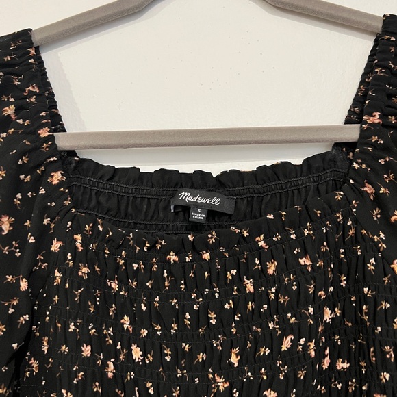 Madewell black flowered blouse - size S - Picture 2 of 4